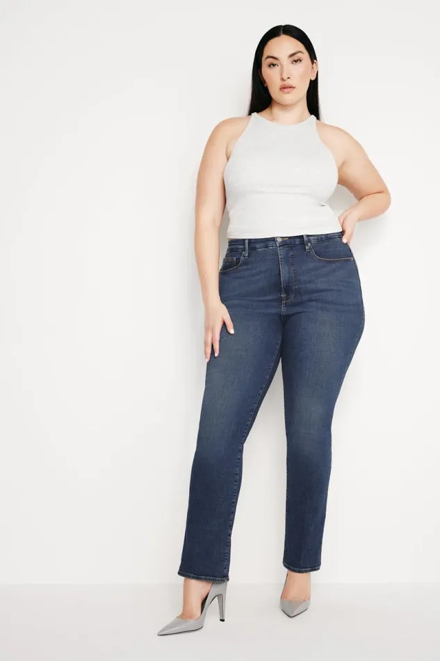 Women GOOD AMERICAN Jeans GOOD LEGS STRAIGHTJEANS Blue004