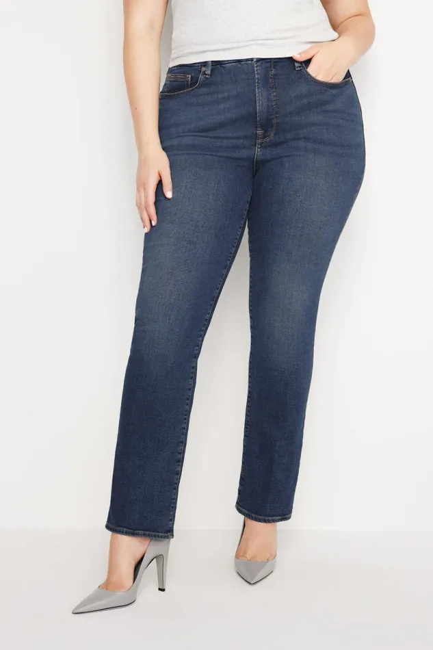 Women GOOD AMERICAN Jeans GOOD LEGS STRAIGHTJEANS Blue004