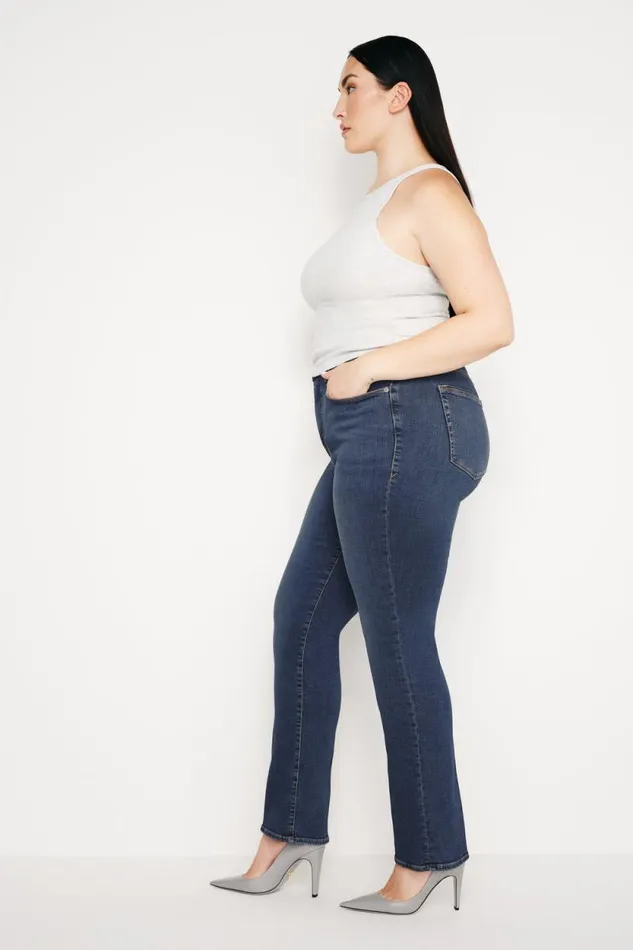Women GOOD AMERICAN Jeans GOOD LEGS STRAIGHTJEANS Blue004