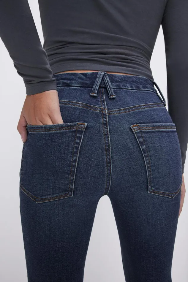 Women GOOD AMERICAN Jeans GOOD PETITE STRAIGHTJEANS Blue004