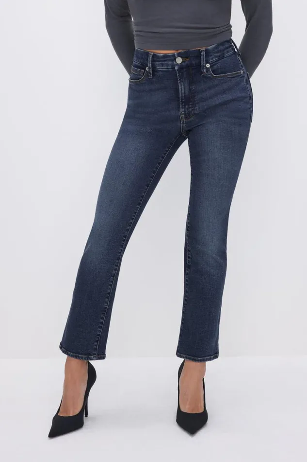 Women GOOD AMERICAN Jeans GOOD PETITE STRAIGHTJEANS Blue004