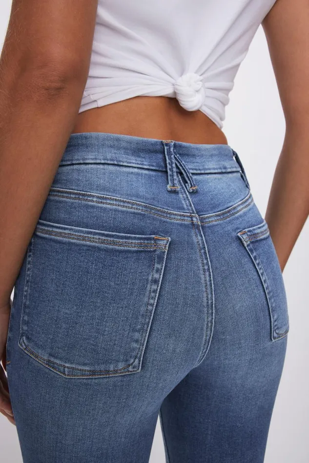 Women GOOD AMERICAN Jeans POWER STRETCH PULLON STRAIGHTJEANS Indigo490