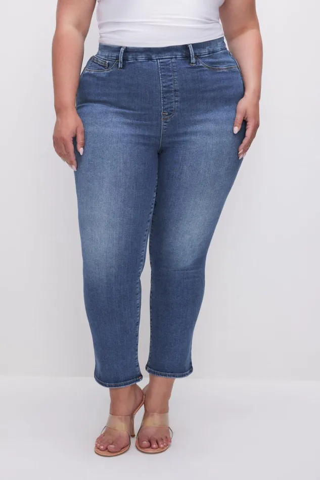 Women GOOD AMERICAN Jeans POWER STRETCH PULLON STRAIGHTJEANS Indigo490