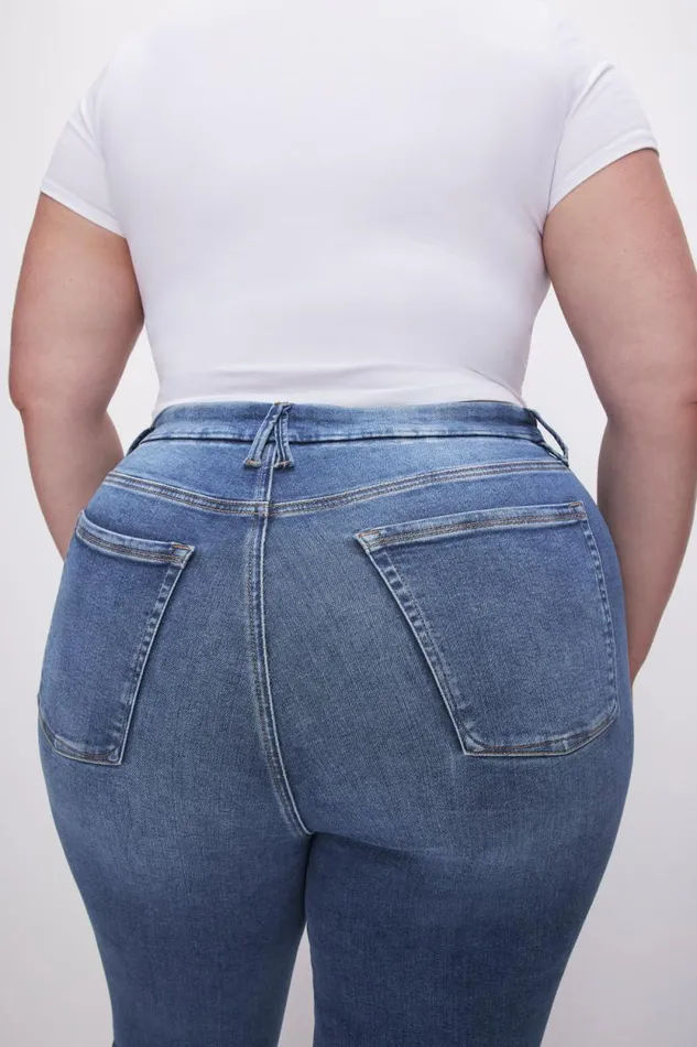 Women GOOD AMERICAN Jeans POWER STRETCH PULLON STRAIGHTJEANS Indigo490