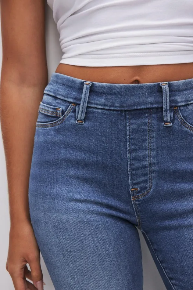 Women GOOD AMERICAN Jeans POWER STRETCH PULLON STRAIGHTJEANS Indigo490