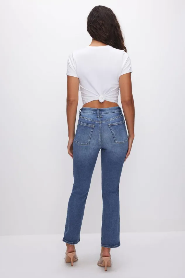 Women GOOD AMERICAN Jeans POWER STRETCH PULLON STRAIGHTJEANS Indigo490