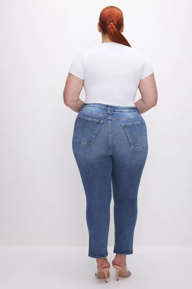 Women GOOD AMERICAN Jeans POWER STRETCH PULLON STRAIGHTJEANS Indigo490