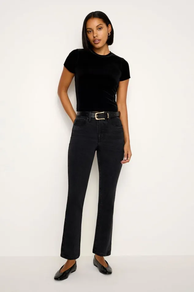 Women GOOD AMERICAN Jeans SOFTTECH GOOD LEGS STRAIGHTJEANS Black340