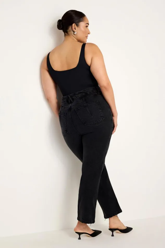 Women GOOD AMERICAN Jeans SOFTTECH GOOD LEGS STRAIGHTJEANS Black340