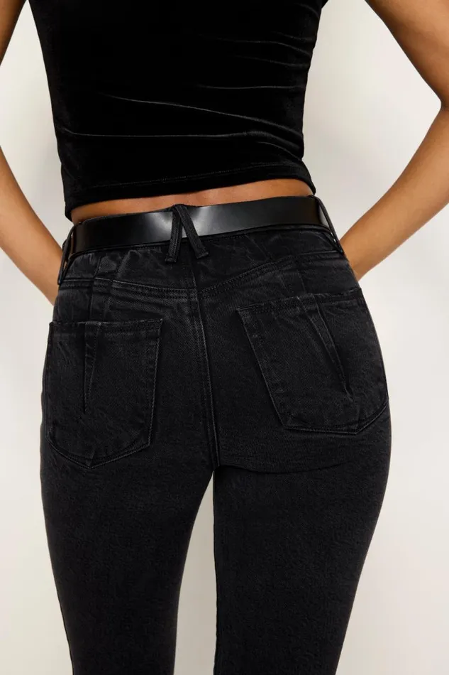 Women GOOD AMERICAN Jeans SOFTTECH GOOD LEGS STRAIGHTJEANS Black340