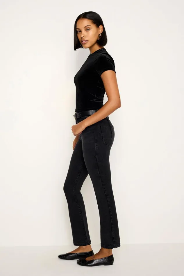 Women GOOD AMERICAN Jeans SOFTTECH GOOD LEGS STRAIGHTJEANS Black340