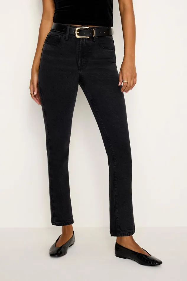 Women GOOD AMERICAN Jeans SOFTTECH GOOD LEGS STRAIGHTJEANS Black340