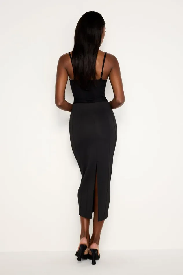 Women GOOD AMERICAN Shorts and Skirts SCUBA REVERSIBLE PENCILSKIRT Black001