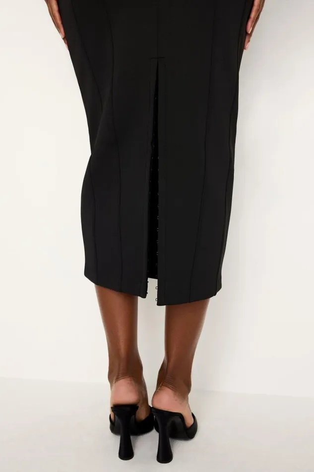 Women GOOD AMERICAN Shorts and Skirts SCUBA REVERSIBLE PENCILSKIRT Black001