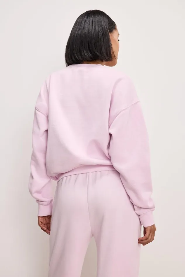 Women GOOD AMERICAN Sweaters NEW YORK GRAPHICSWEATSHIRT Washed Cotton Candy Pink001 Women GOOD AMERICAN Sweaters NEW YORK GRAPHICSWEATSHIRT Washed Cotton Candy Pink001