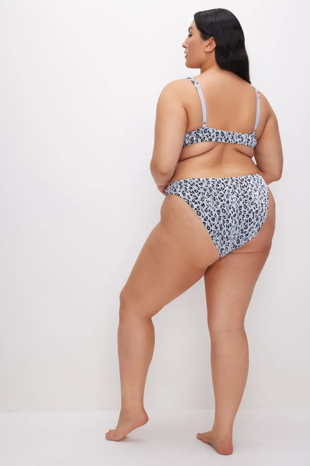 Women GOOD AMERICAN Swim ALWAYS FITS DEMI BIKINITOP Glass Leopard001