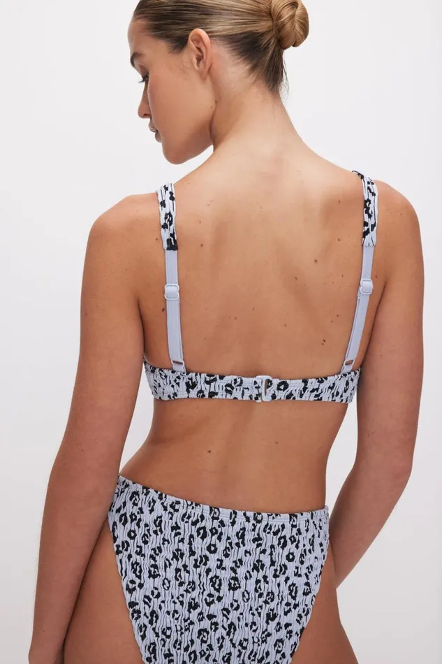 Women GOOD AMERICAN Swim ALWAYS FITS DEMI BIKINITOP Glass Leopard001