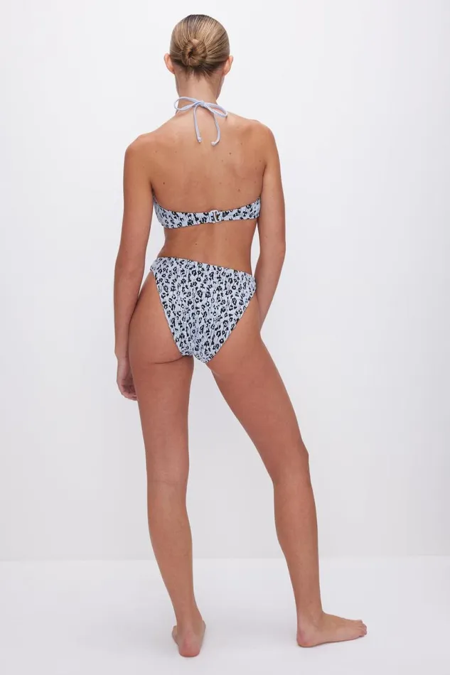 Women GOOD AMERICAN Swim ALWAYS FITS DEMI BIKINITOP Glass Leopard001