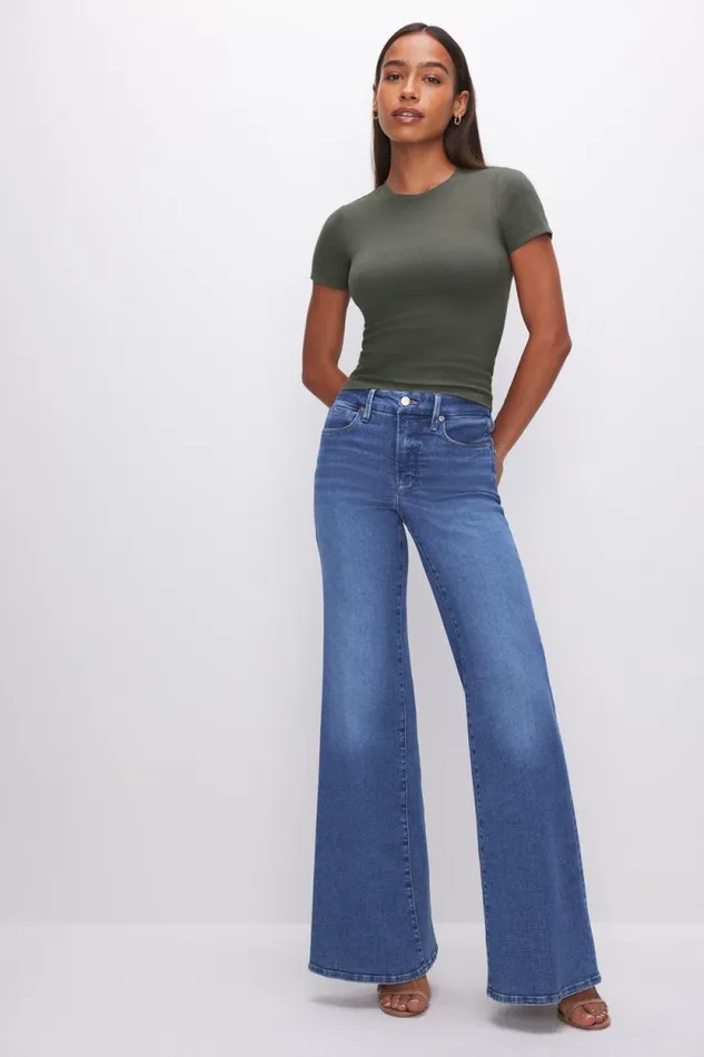 Women GOOD AMERICAN Tops SUPER STRETCH BABYTEE Fatigue001