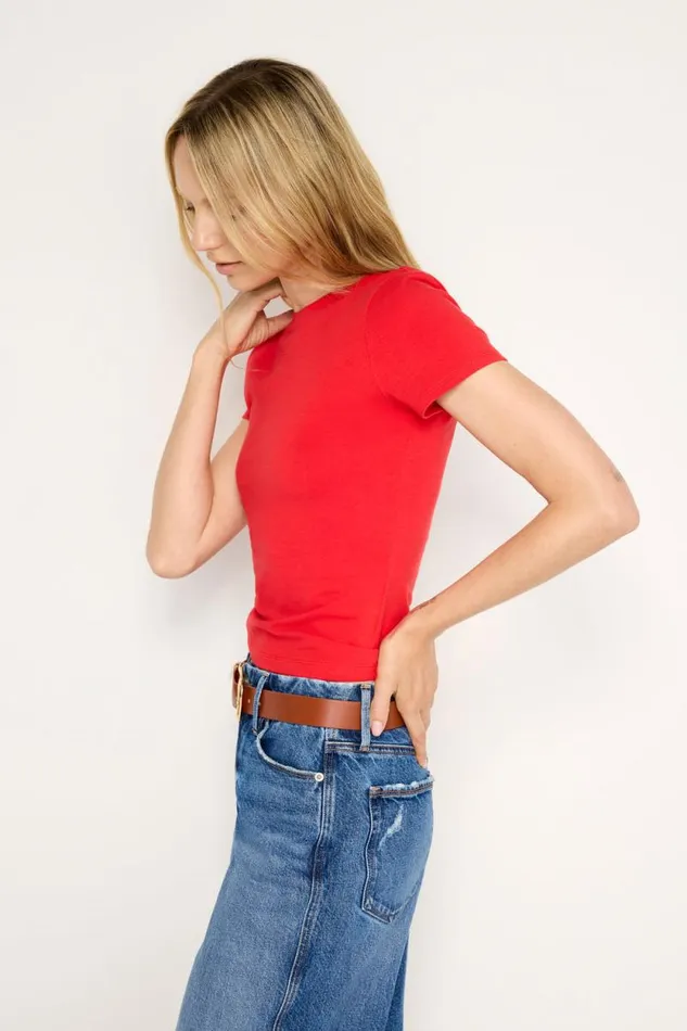Women GOOD AMERICAN Tops SUPER STRETCH BABYTEE Grenadine003