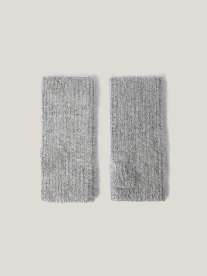 Women Halo Cashmere Mittens Grey Jigsaw Knitwear and Cashmere