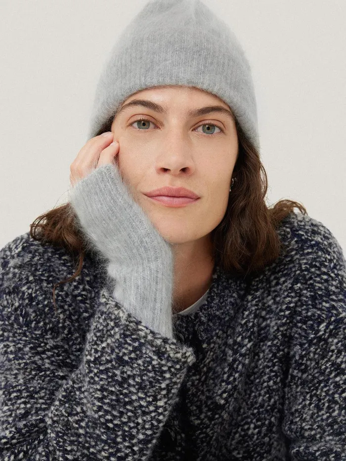 Women Halo Cashmere Mittens Grey Jigsaw Knitwear and Cashmere