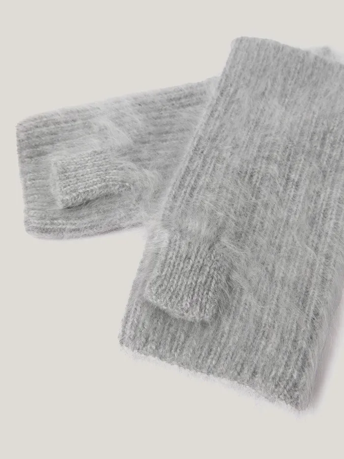 Women Halo Cashmere Mittens Grey Jigsaw Knitwear and Cashmere