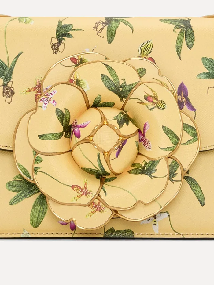 Women Handbags Oscar De La Renta Orchid Printed TRO Bag Butter Women Handbags Oscar De La Renta Orchid Printed TRO Bag Butter