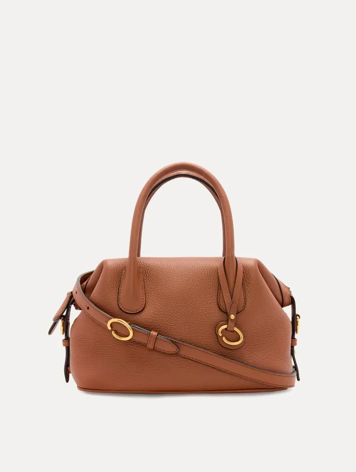 Women Handbags Oscar De La Renta The Mini Dahlia Cognac