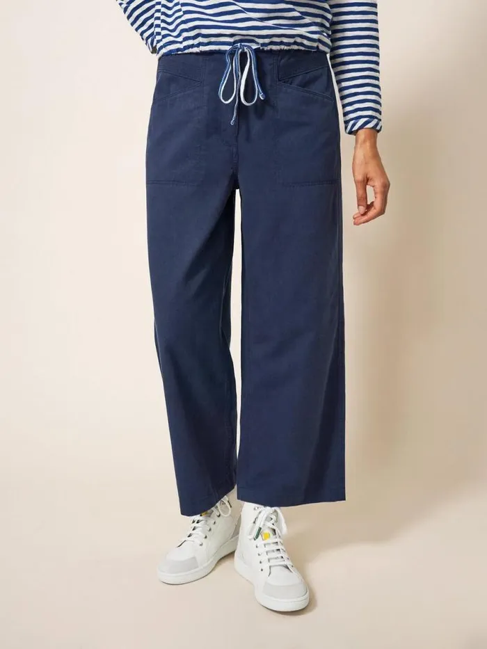 Women Harper Wide Leg Trouser Dark Navy White Stuff Trousers