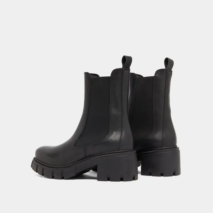 Women Heeled Boots With Notched Soles Black JONAK Ankle Boots Lowboots