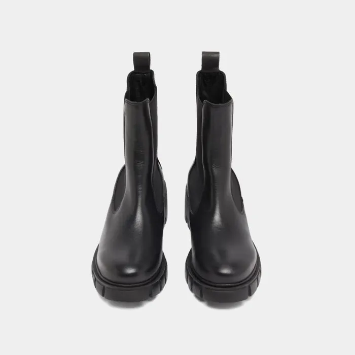 Women Heeled Boots With Notched Soles Black JONAK Ankle Boots Lowboots