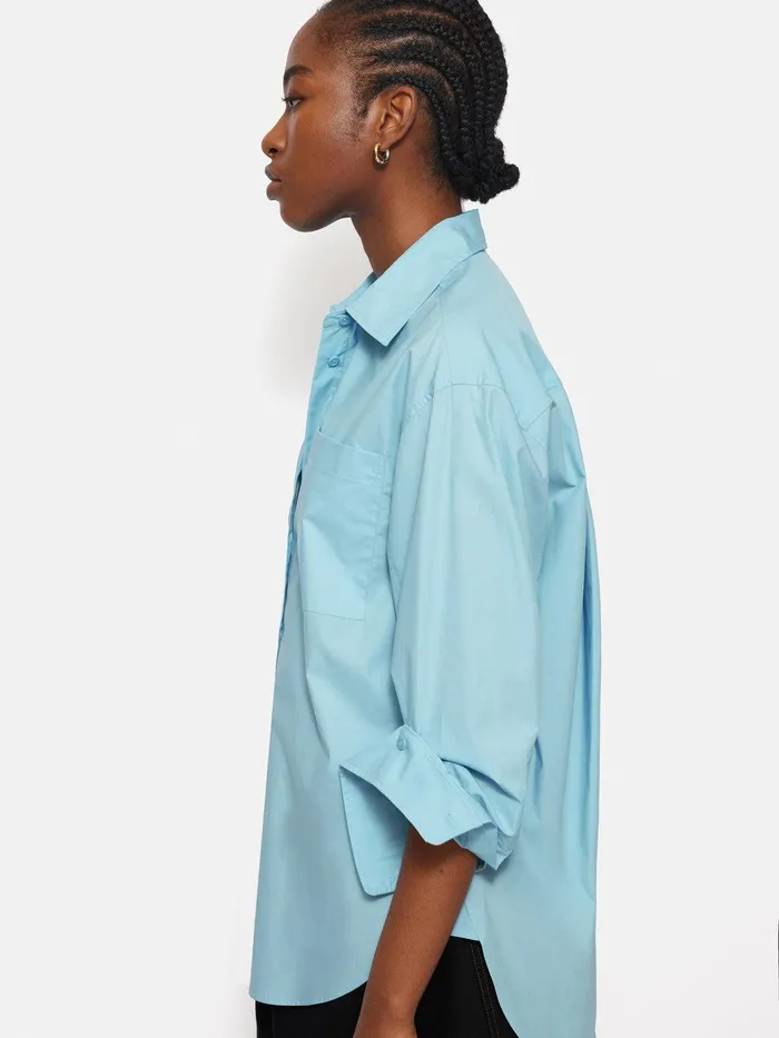 Women Heritage Cotton Relaxed Shirt Blue Jigsaw Shirts and Tops