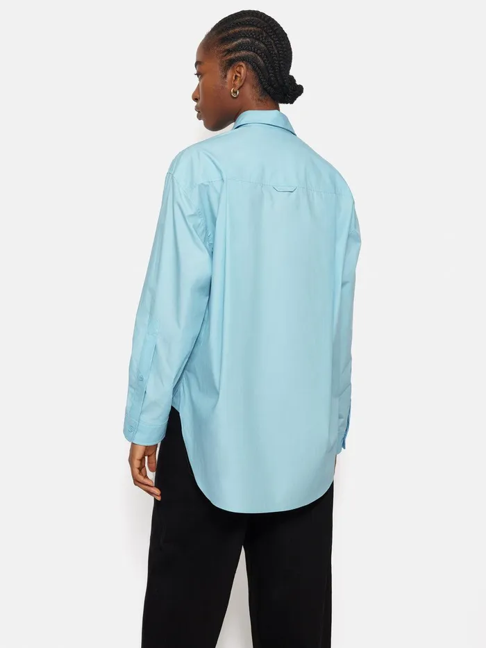 Women Heritage Cotton Relaxed Shirt Blue Jigsaw Shirts and Tops