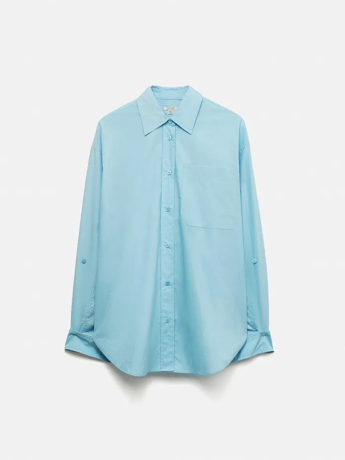 Women Heritage Cotton Relaxed Shirt Blue Jigsaw Shirts and Tops