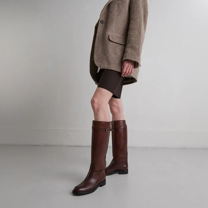 Women High Boots Cognac JONAK Boots Thighhigh Boots