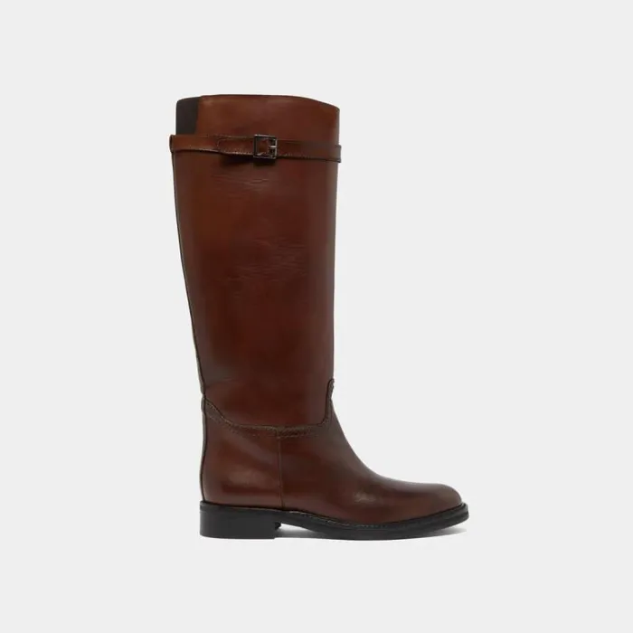 Women High Boots Cognac JONAK Boots Thighhigh Boots