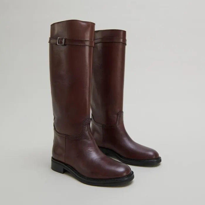 Women High Boots Cognac JONAK Boots Thighhigh Boots