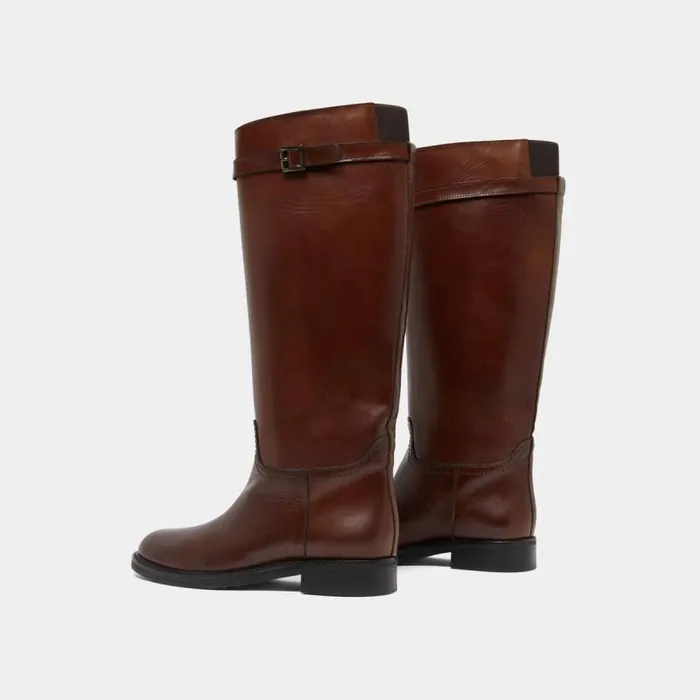 Women High Boots Cognac JONAK Boots Thighhigh Boots