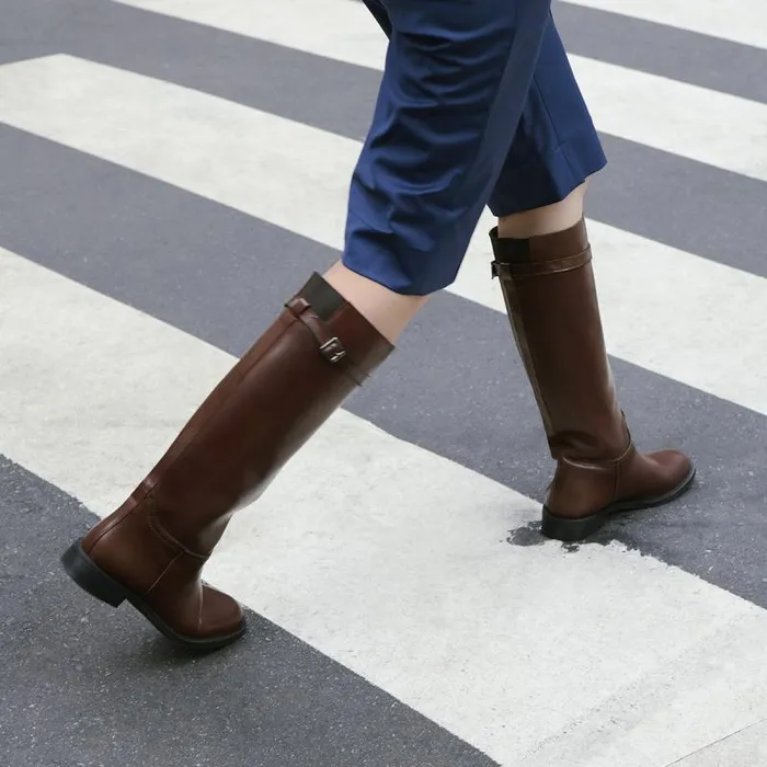 Women High Boots Cognac JONAK Boots Thighhigh Boots