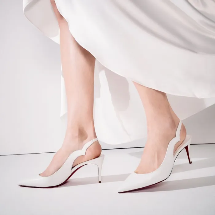 Women Hot Chick Sling 70mm Sling Back Pumps 8211 Nappa Leather 8211 Bianco Christian Louboutin Pumps Women Hot Chick Sling 70mm Sling Back Pumps 8211 Nappa Leather 8211 Bianco Christian Louboutin Pumps