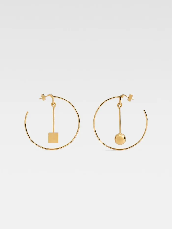 Women Jewellery JACQUEMUS The Nodo Hoops Earrings Gold