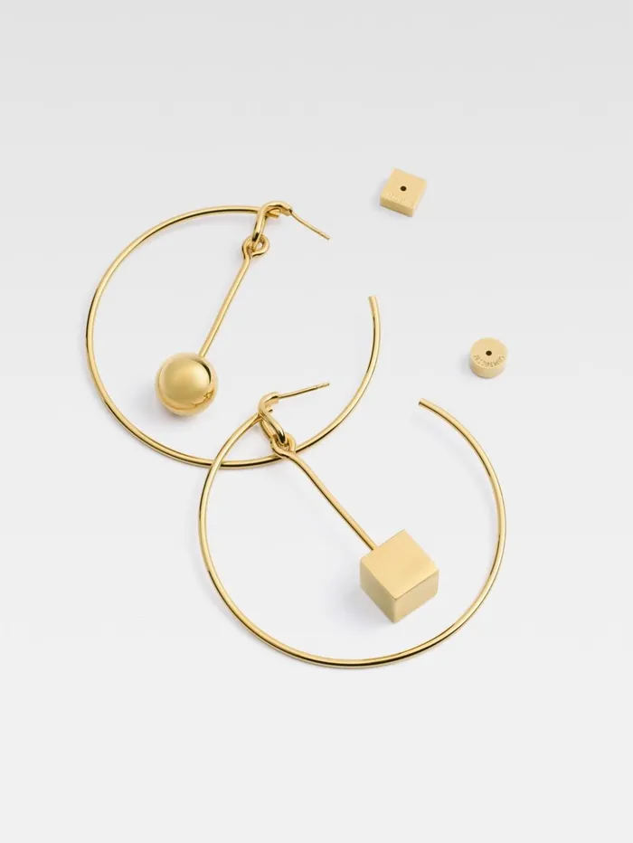 Women Jewellery JACQUEMUS The Nodo Hoops Earrings Gold