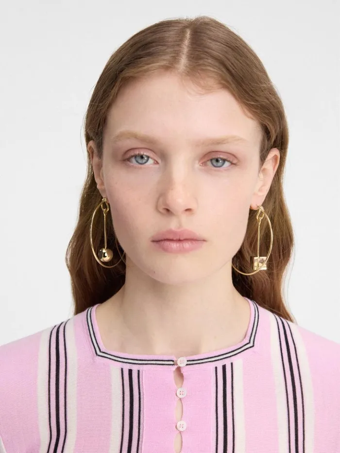Women Jewellery JACQUEMUS The Nodo Hoops Earrings Gold