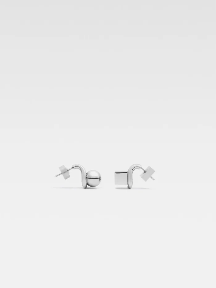 Women Jewellery JACQUEMUS The Nodo Stud Earrings Silver