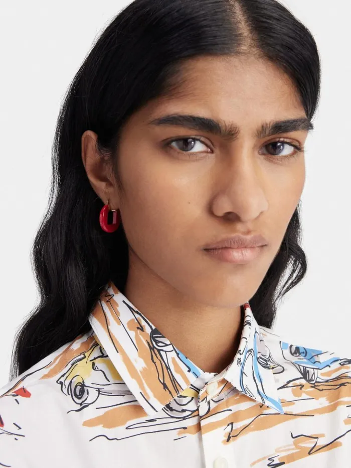 Women Jewellery JACQUEMUS The Rond Carr Earrings Red