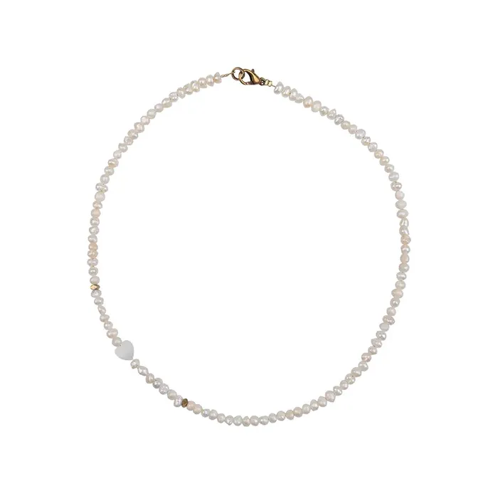 Women Jewelry Love Stories Necklace Pearl Off White