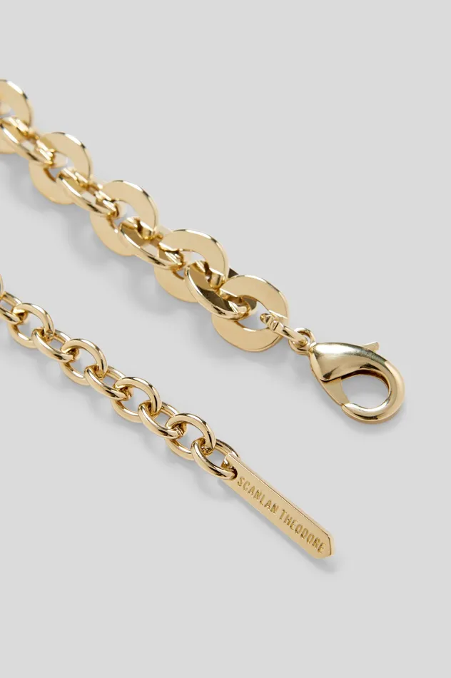 Women Jewelry Scanlan Theodore FLAT RING CHAIN CHOKER LIGHTGOLD Women Jewelry Scanlan Theodore FLAT RING CHAIN CHOKER LIGHTGOLD