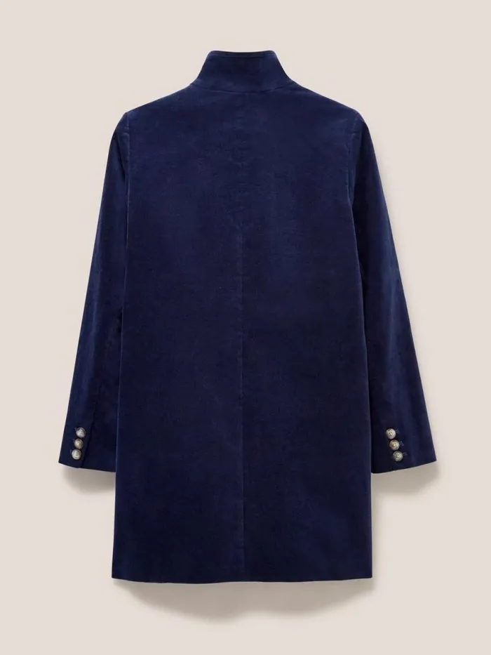 Women Karla Smart Velvet Coat Dark Navy White Stuff Coats and Jackets