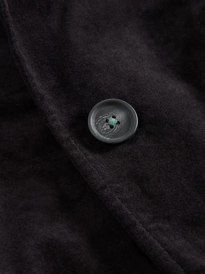 Women Karla Velvet Coat Pure Black White Stuff Coats and Jackets